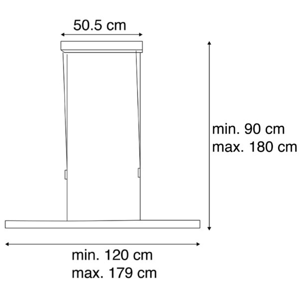 Hanglamp antraciet incl. LED en dimmer verstelbaar - Juliet - Afbeelding 3