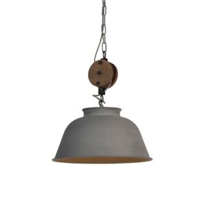 hanglampen hanglamp betonlook Bax HoutMetaal Grijs QAZQA houdt van de Dat wordt meteen duidelijk met deze prachtige Bax. Hij heeft een algemene hoogte 140 cm.
