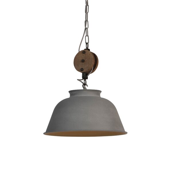 hanglampen hanglamp betonlook Bax HoutMetaal Grijs QAZQA houdt van de Dat wordt meteen duidelijk met deze prachtige Bax. Hij heeft een algemene hoogte 140 cm.
