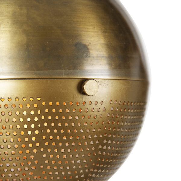 Industriële hanglamp brons met hout 5-lichts - Haicha - Afbeelding 2