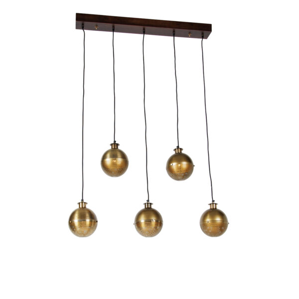 hanglampen hanglamp brons met hout Haicha HoutStaal Brons Nee je hebt het niet te hoog in bol. Deze bolvormige is de perfecte toevoeging aan bijvoorbeeld