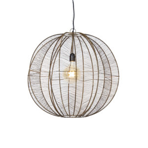 hanglampen hanglamp brons met zwart 60 cm Dong Staal Brons Met onze in huis haal jij een echte blikvanger binnen. De open kap laat voldoende licht door om