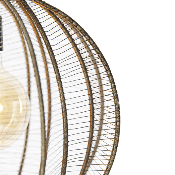 Industriële hanglamp brons met zwart langwerpig 3-lichts - Dong - Afbeelding 2