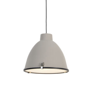 hanglampen hanglamp bruin 38 cm Anteros GlasStaal Bruin Super stoere in een verfijnd industrieel jasje uitgevoerd Aan de onderzijde klem je matte glasplaat vast