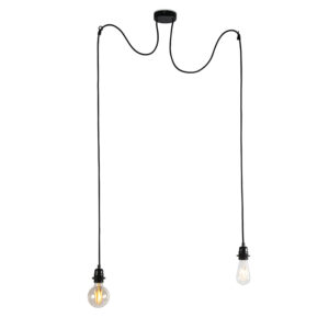 hanglampen Hanglamp Cava 2 zwart Staal Zwart Helemaal hip en De nieuwste telg uit onze serie brengt nog steeds dat ongekende minimalistische design Een schot in