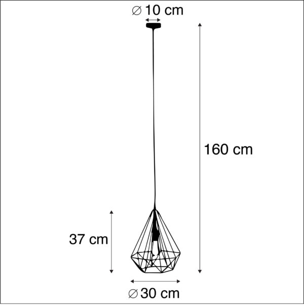 Industriële hanglamp goud - Carcass - Afbeelding 3