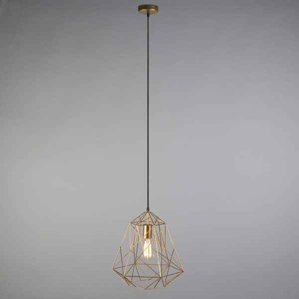 Industriële hanglamp goud - Framework Basic - Afbeelding 2