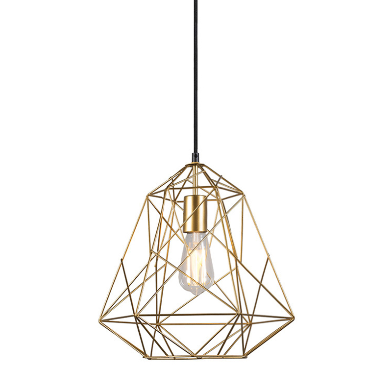 hanglampen hanglamp goud Framework Basic Staal Design van enkel een frame gemaakt dun metaal draad in gouden kleur. Door de minimalistische vormgeving is