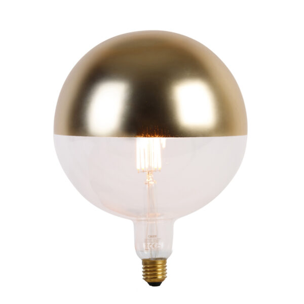 Hanglamp goud 5-lichts incl. Kopspiegel goud dimbaar - Cava Luxe - Afbeelding 2