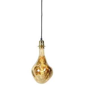 hanglampen Hanglamp goud incl. LED amber dimbaar Cava Luxe Staal