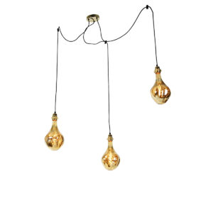 hanglampen Hanglamp goud incl. LED amber dimbaar Cava Luxe Staal