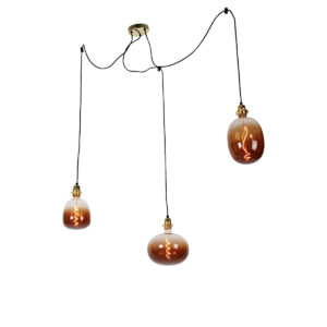 hanglampen Hanglamp goud incl. LED dimbaar Cava Luxe Staal Koper