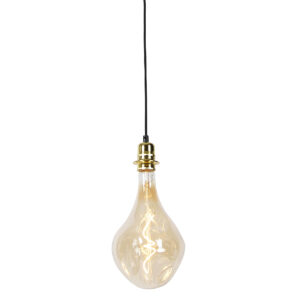 hanglampen Hanglamp goud incl. LED dimbaar Cava Luxe Staal Oranje