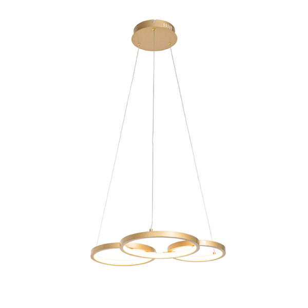 Hanglamp goud incl. LED 3-staps dimbaar 3-lichts - Rondas - Afbeelding 2