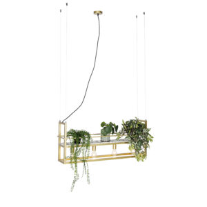 hanglampen hanglamp goud met marmer en rek Cage Rack StaalHout Hoe handig gaaf is deze waarin je opbergruimte sfeerverlichting kunt Super stijlvol boven