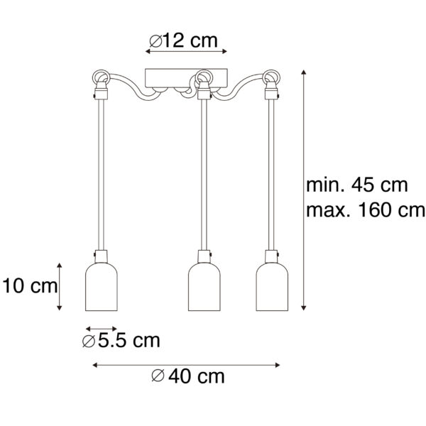 Industriële hanglamp grijs beton - Cava 3 - Afbeelding 3