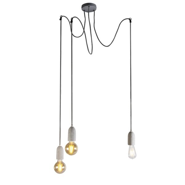 hanglampen hanglamp grijs beton Cava 3 Steen Beton Grijs De is een stijlvolle voor de liefhebber. Met deze Hanglamp beschik je over drie lampen die met elkaar