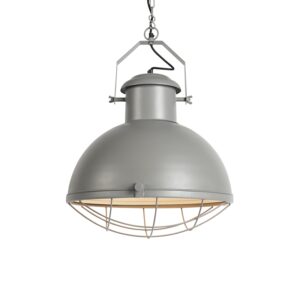 hanglampen hanglamp grijs Engine Metaal Grijs Deze is een stoere hanglamp. heeft robuuste kap afgewerkt in lichtgrijze kleur. De die 60 cm hoog met diameter van