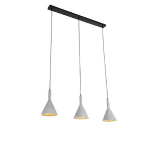 hanglampen hanglamp grijs met zwart Steypa Steen BetonStaal Grijs Wat een mooie is deze Met haar kegelvormige kappen weet ze het licht goed te verspreiden. De