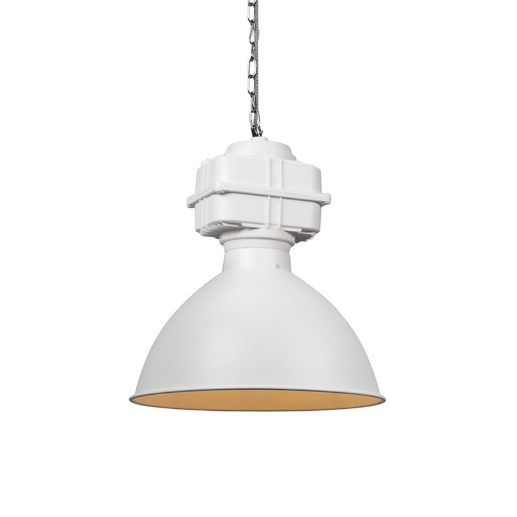 hanglampen hanglamp klein mat wit Sicko Metaal Wit Deze fabriekslamp geeft je interieur net dat stoere randje. De lamp is vervaardigd uit metaal in een witte