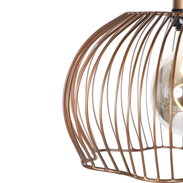 Industriële hanglamp koper 3-lichts - Finn - Afbeelding 2