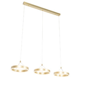 hanglampen Hanglamp messing langwerpig incl. LED dimbaar Lyani AluminiumStaalKunststof Soms hoeft een lamp niet veel poespas te zijn om perfect in je interieur
