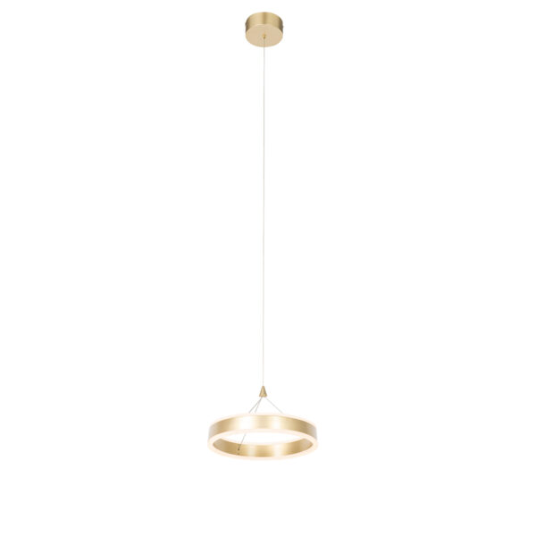 Hanglamp messing 30 cm incl. LED 3-staps dimbaar - Lyani - Afbeelding 2