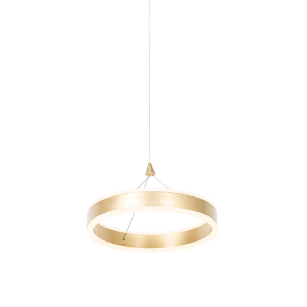 hanglampen Hanglamp messing 30 cm incl. LED dimbaar Lyani AluminiumKunststofStaal Soms hoeft een lamp niet veel poespas te zijn om perfect in je interieur
