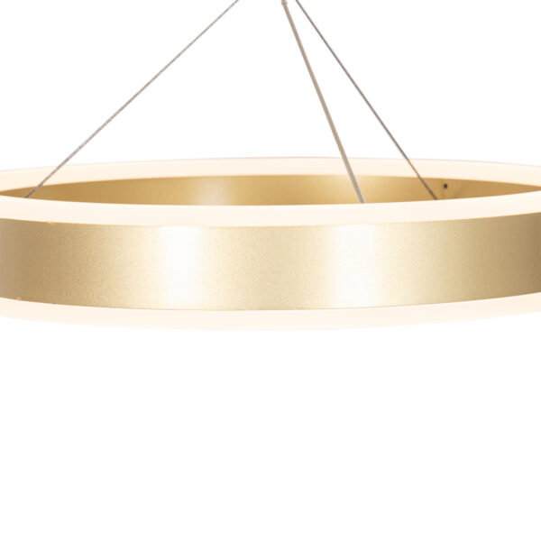 Hanglamp messing rond incl. LED 3-staps dimbaar 3-lichts - Lyani - Afbeelding 2