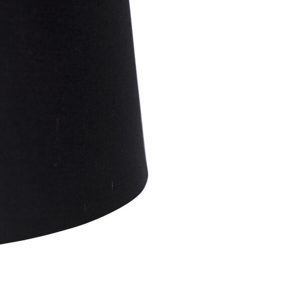 Hanglamp met katoenen kap zwart met goud 35 cm - Blitz I zwart - Afbeelding 2