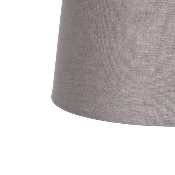 Hanglamp met linnen kap donkergrijs 35 cm - Blitz I zwart - Afbeelding 2