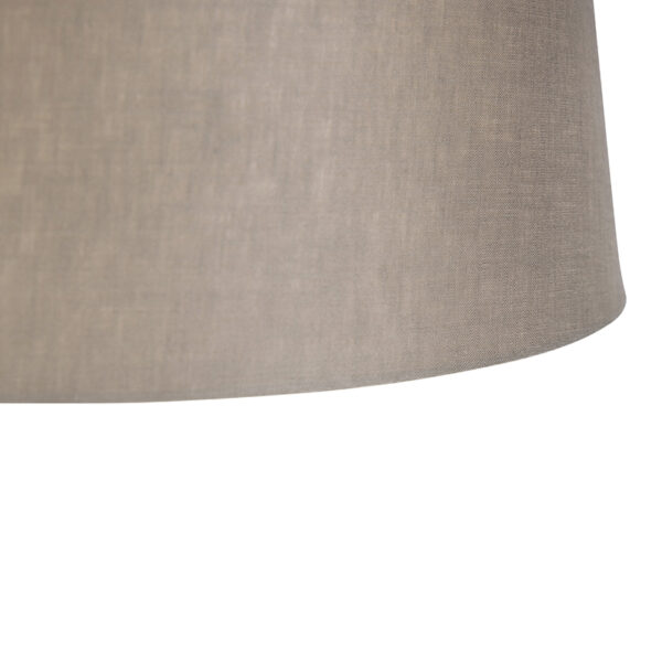 Hanglamp met linnen kap taupe 35 cm - Blitz I staal - Afbeelding 2