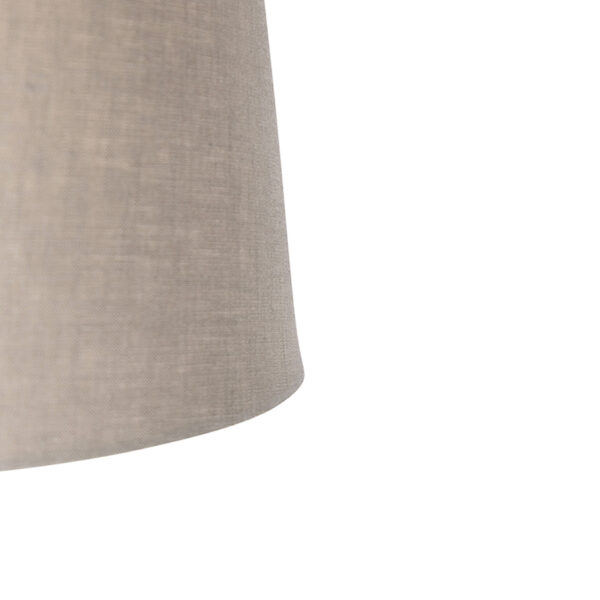 Hanglamp met linnen kap taupe 35 cm - Blitz I zwart - Afbeelding 2