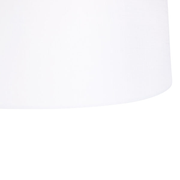 Hanglamp met linnen kap wit 35 cm - Blitz I staal - Afbeelding 2