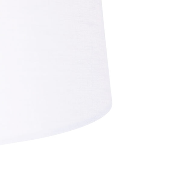 Hanglamp met linnen kap wit 35 cm - Blitz I zwart - Afbeelding 2