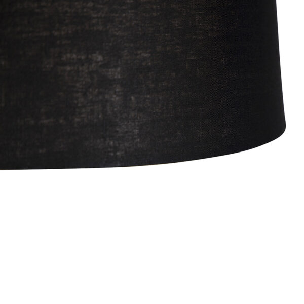Hanglamp met linnen kap zwart 35 cm - Blitz I staal - Afbeelding 2