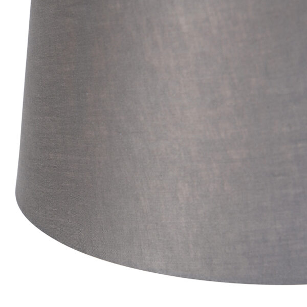 Hanglamp met linnen kappen donkergrijs 35 cm - Blitz II staal - Afbeelding 2