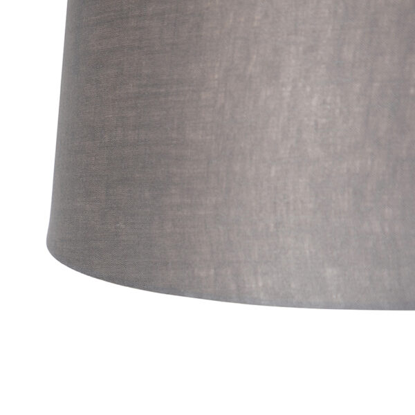 Hanglamp met linnen kappen donkergrijs 35 cm - Blitz II zwart - Afbeelding 2