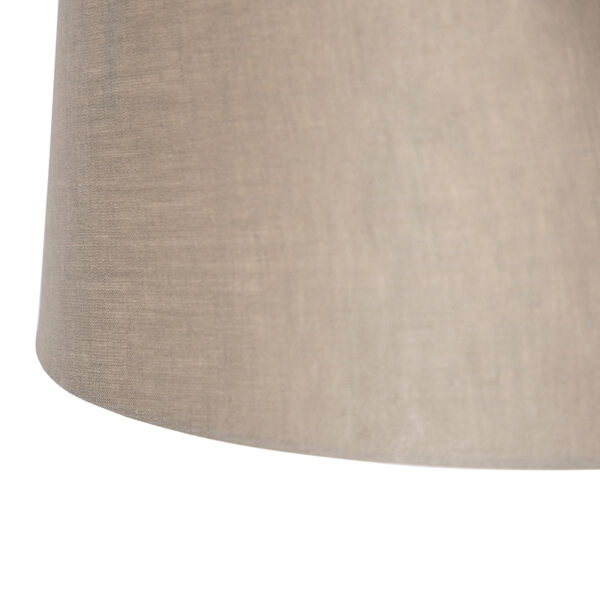 Hanglamp met linnen kappen taupe 35 cm - Blitz II staal - Afbeelding 2
