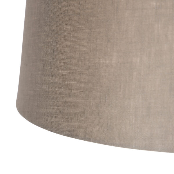 Hanglamp met linnen kappen taupe 35 cm - Blitz II zwart - Afbeelding 2