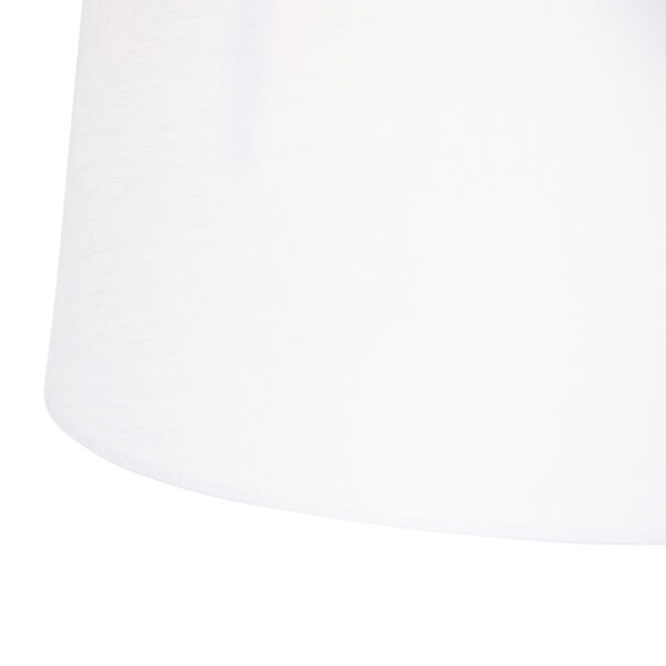 Hanglamp met linnen kappen wit 35 cm - Blitz II staal - Afbeelding 2