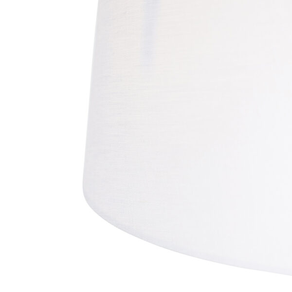 Hanglamp met linnen kappen wit 35 cm - Blitz II zwart - Afbeelding 2