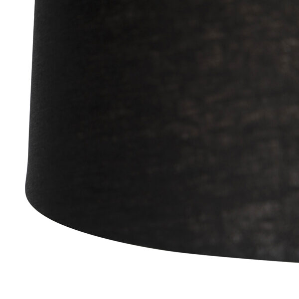 Hanglamp met linnen kappen zwart 35 cm - Blitz II zwart - Afbeelding 2