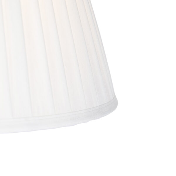Hanglamp met plisse kap 35cm crème - Blitz I zwart - Afbeelding 2