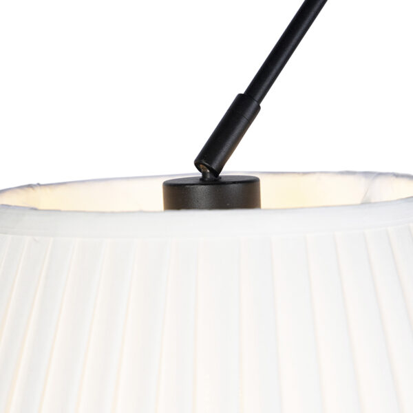 Hanglamp met plisse kappen crème 35 cm - Blitz II zwart - Afbeelding 2