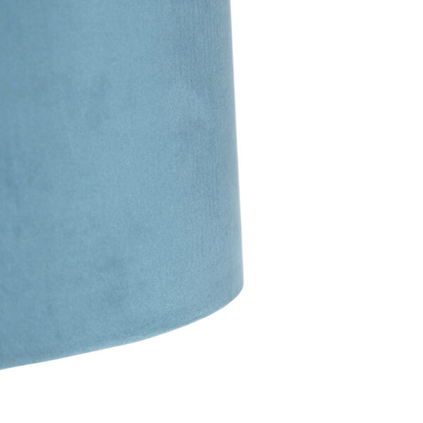 Hanglamp met velours kap blauw met goud 35 cm - Blitz I zwart - Afbeelding 2