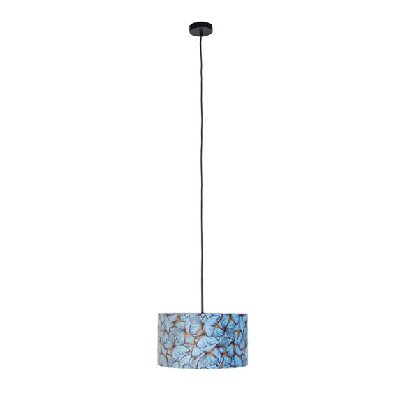 Hanglamp met velours kap vlinders met goud 35 cm - Combi - Afbeelding 2
