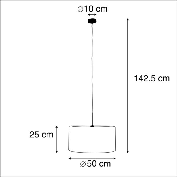 Hanglamp met velours kap vlinders met goud 50 cm - Combi - Afbeelding 3