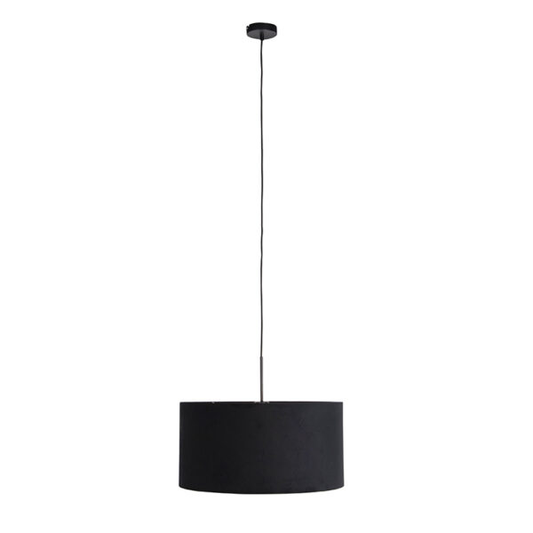 Hanglamp met velours kap zwart met goud 50 cm - Combi - Afbeelding 2