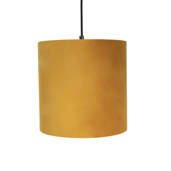 Hanglamp met velours kappen groen, geel en blauw - Cava - Afbeelding 2